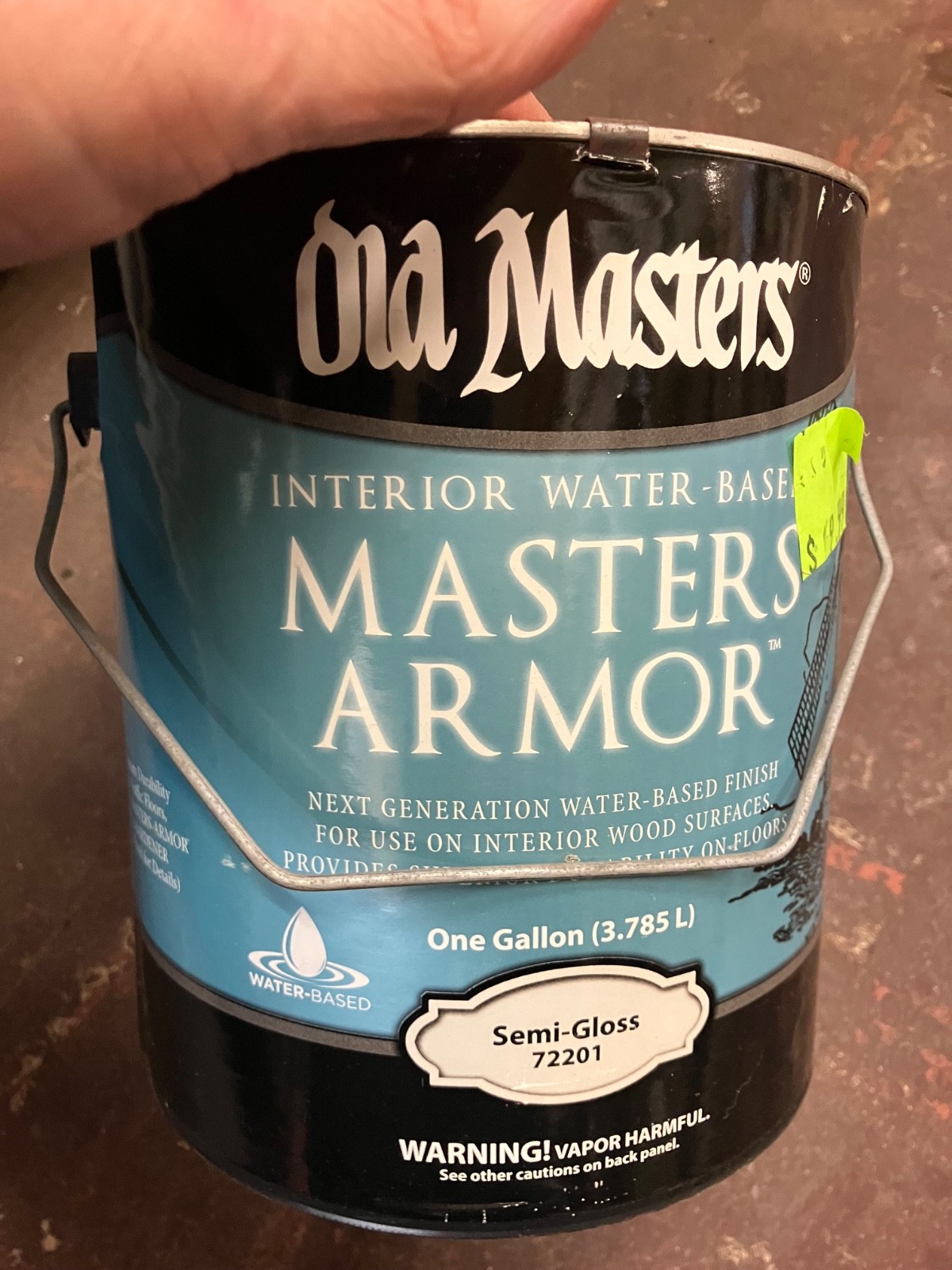 Old Masters 72201 Interior Clear Water Based Wood Finish Armor Semi Gloss Gallon