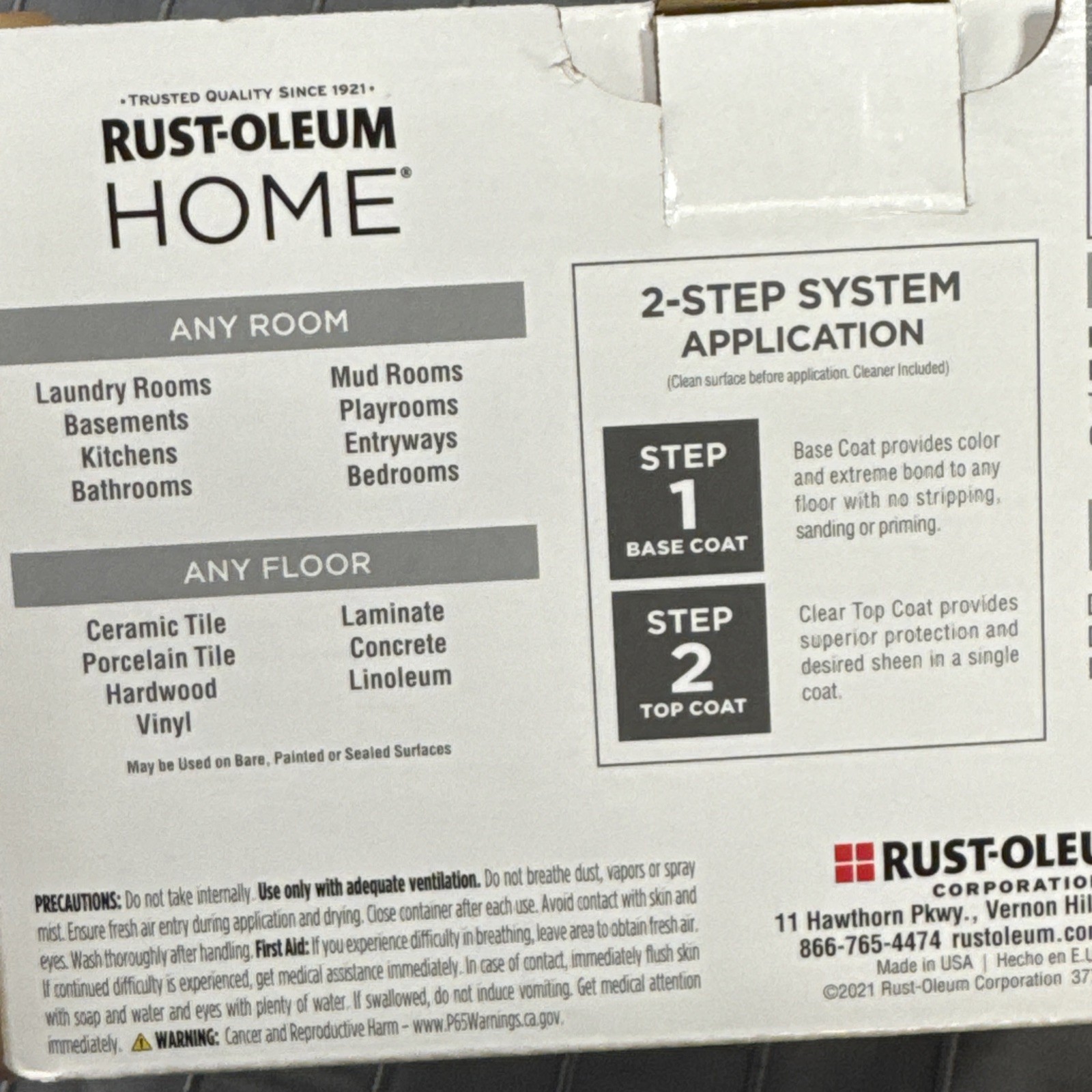 Rust-oleum Home Interior Floor Coating Kit, Aged Gray, Covers 100 SQ FT