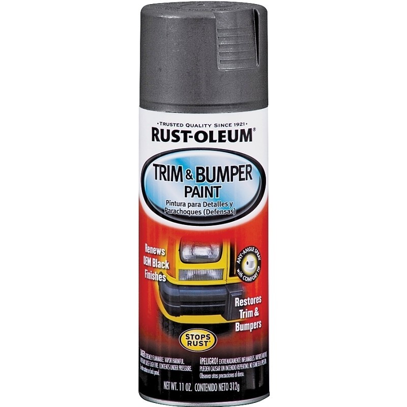 Rust-Oleum 251574 Trim and Bumper Paint, Matte, Black, 11 oz, Aerosol Can