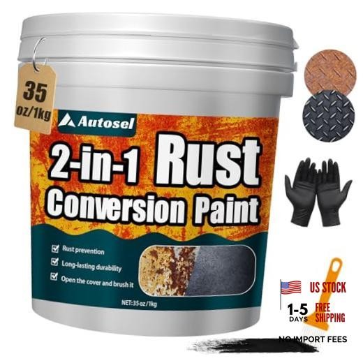 2-in-1 Rust Converter & Metal Primer, Stops Rust,Rust 35 Fl Oz (Pack of 1)