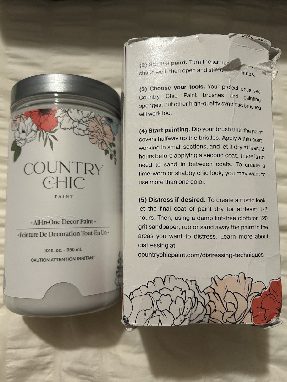 Country Chic Paint All-In-One Decor Paint 32 oz Lazy Linen New Sealed