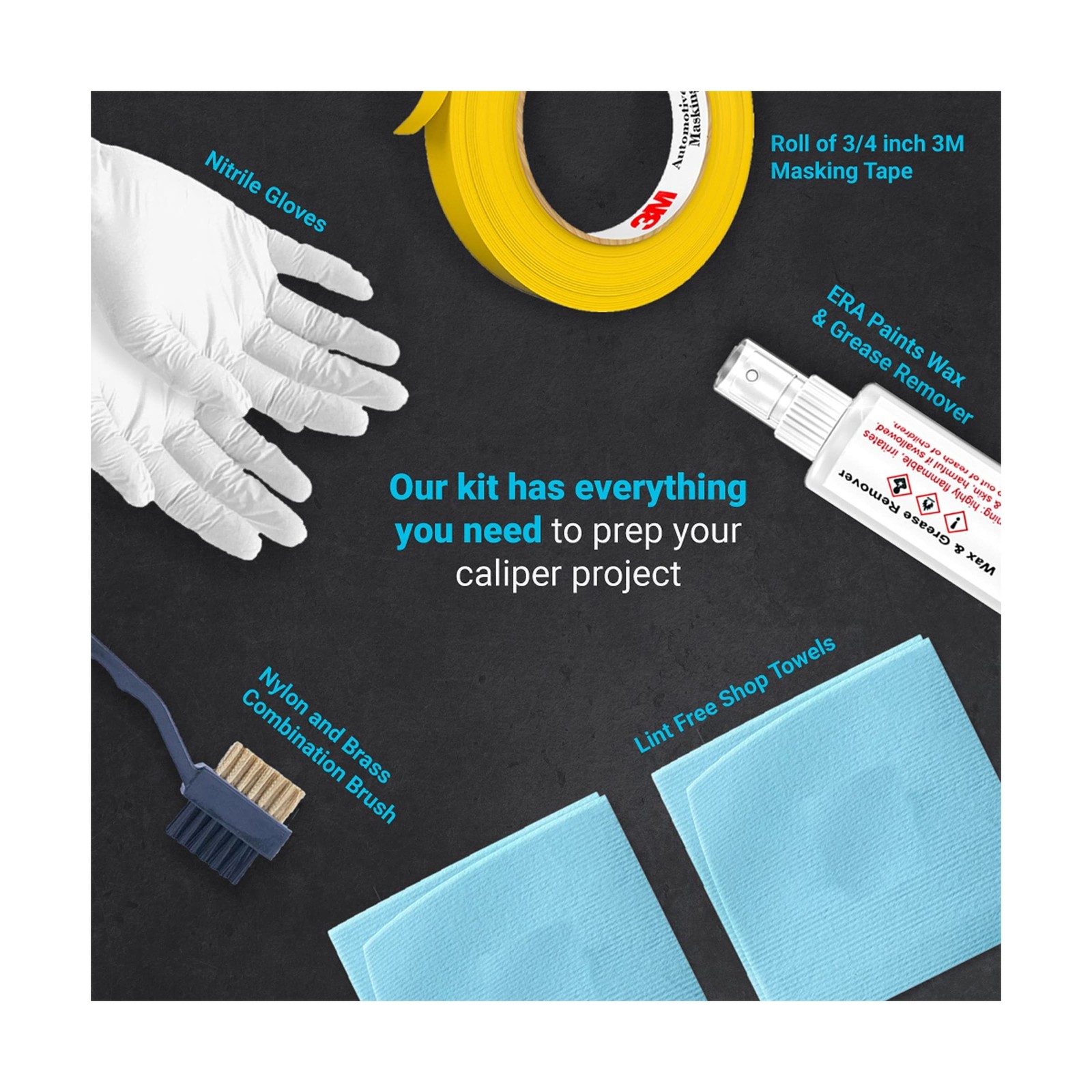 ERA Paints 2K Brake Caliper Paint Kit – Blue | High-Gloss Spray, 500°