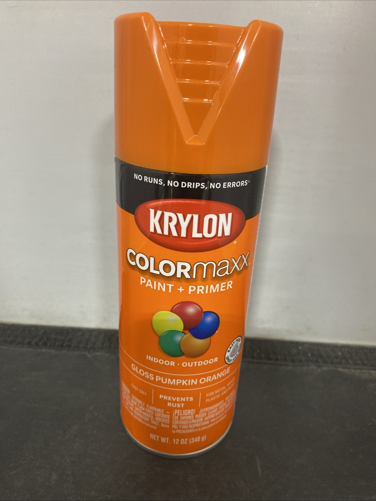 Krylon COLORmaxx Pumpkin Orange Gloss Spray Paint 12 Oz Fast Dry Rust Protection