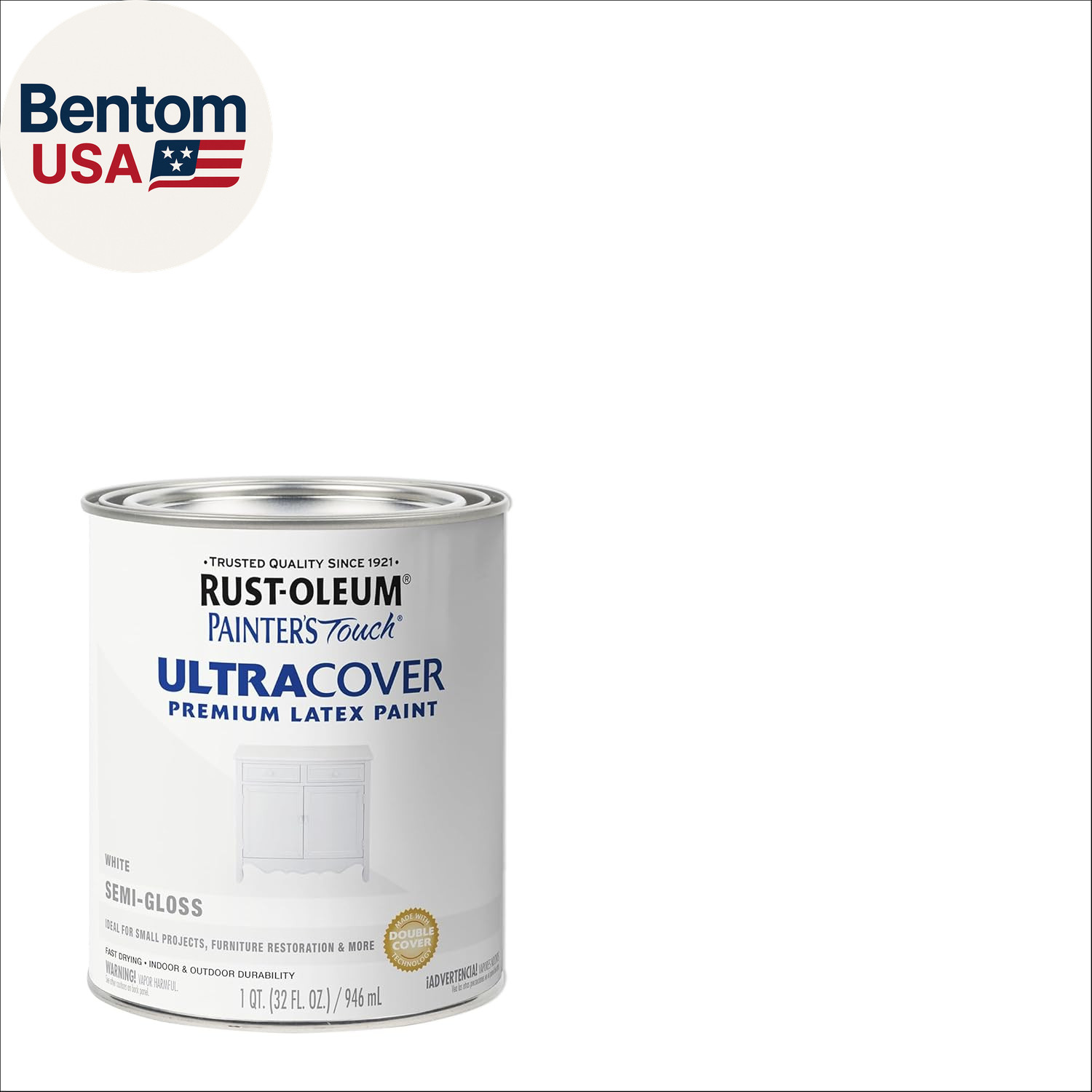 1993502 Painter’S Touch Ultra Cover Multi-Purpose Brush-On Paint, 1 Quart, Semi-