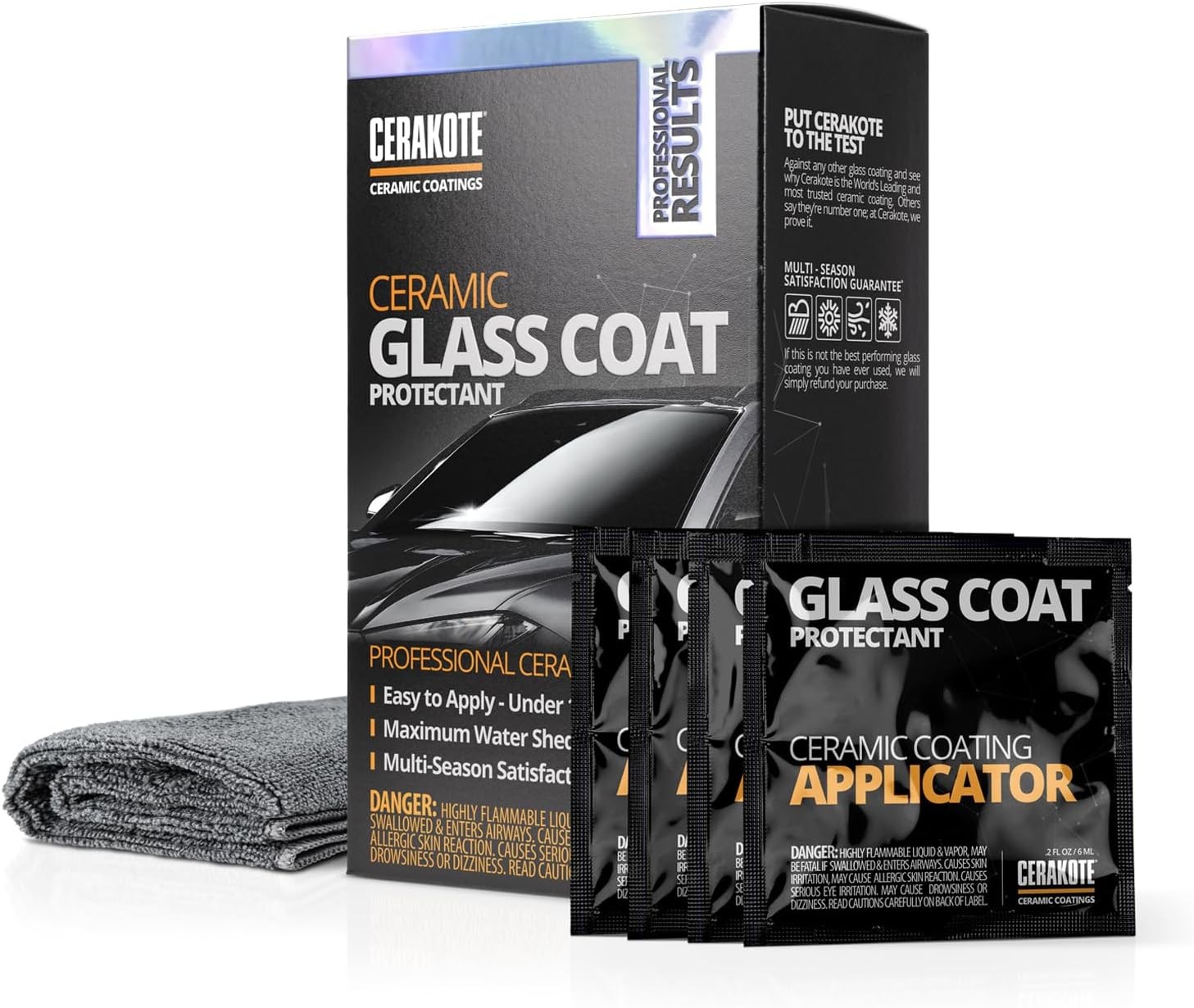 CERAKOTE® Ceramic Glass Coat Protectant – Hydrophobic Automotive Rain Repellant,
