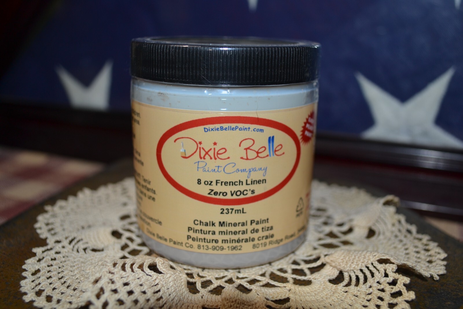 DIXIE BELLE CHALK MINERAL PAINT FRENCH LINEN WATER BASED 8 oz BRAND NEW
