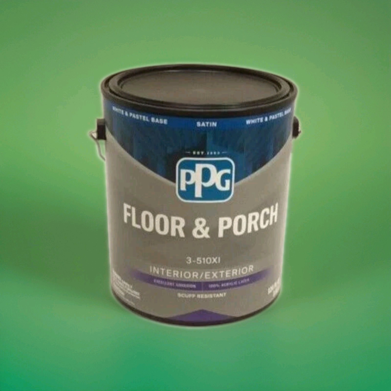 PPG Floor & Porch 3-510XI Interior/Exterior Satin White & Pastel Base Paint 1 Ga