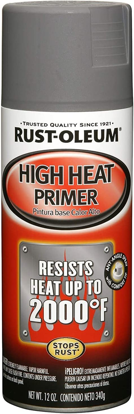Automotive High Heat 2000 Degree Spray Paint, Flat Black, 12 Ounce