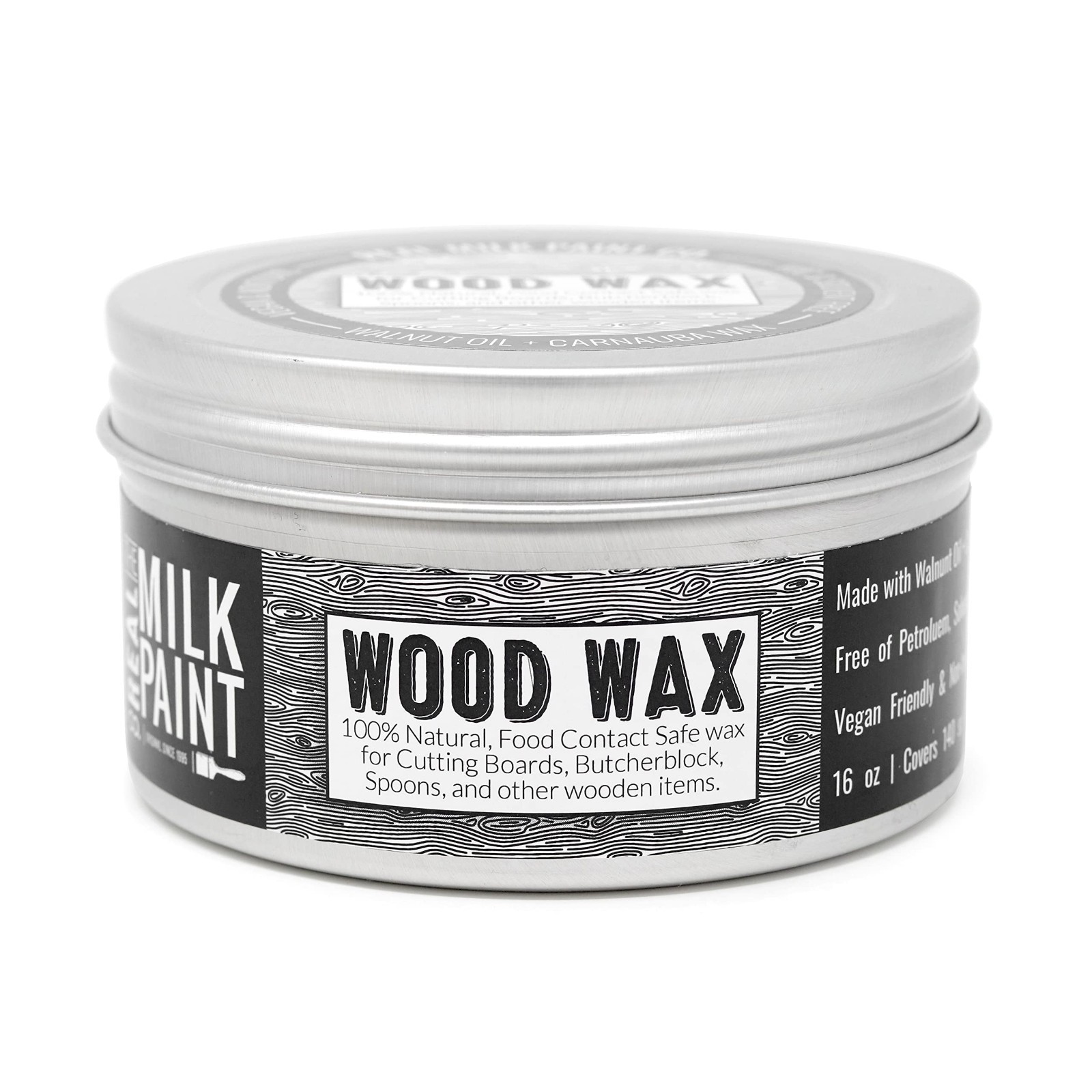 Wood Wax for Finishing Unfinished Furniture, Cutting Boards, Food Grade Vegan 16