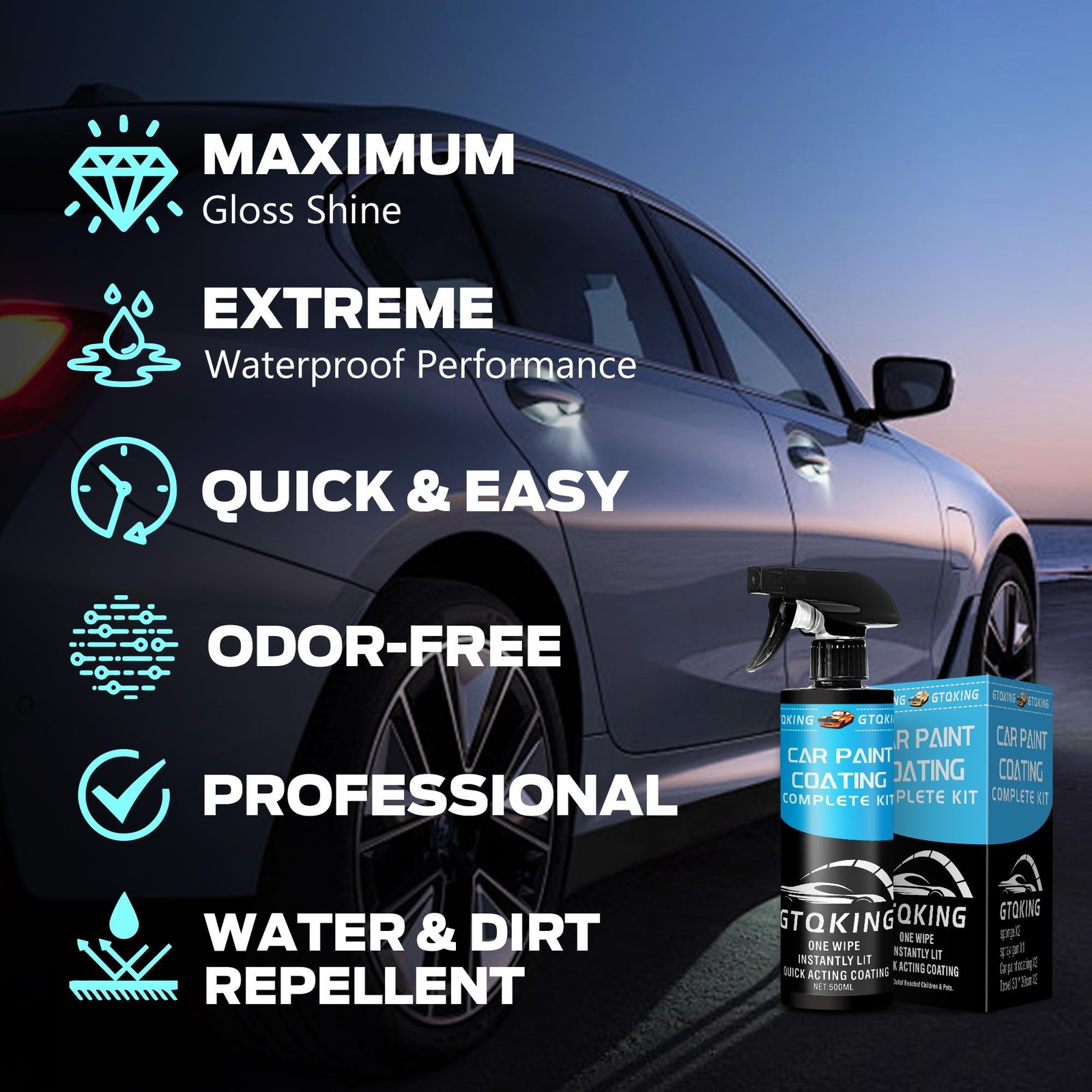 Premium Ceramic Coating for Cars- Quick Effect Coating Agent – Car Coating Sp…