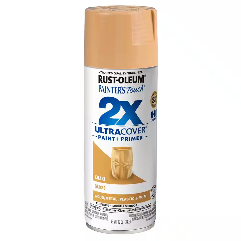 12 Oz. Gloss Khaki General Purpose Spray Paint (6-Pack)