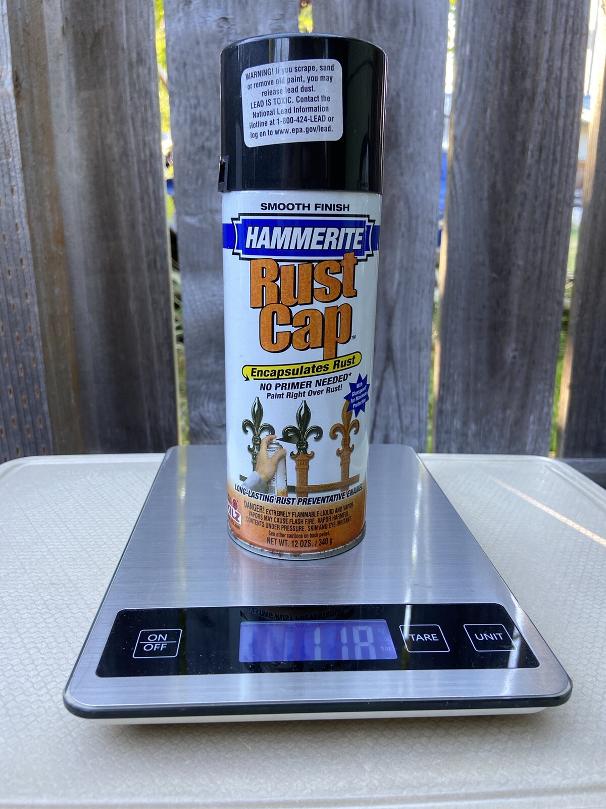 Hammerite Rust Cap Smooth Finish Black Spray Paint Used 12 Oz