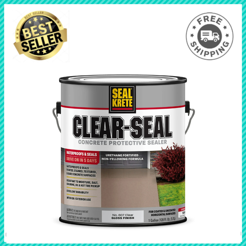Clear-Seal, Seal-Krete Gloss Concrete Protective Sealer-607001, Gallon, 1 Pack