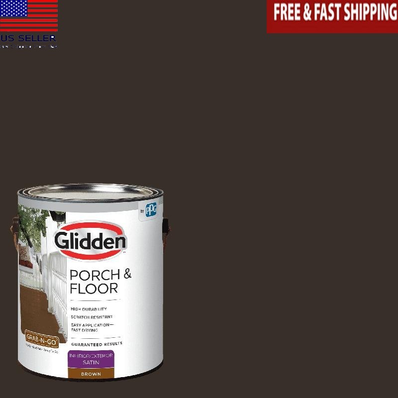 Satin Porch Floor Paint Interior Exterior Durable Washable Fast Drying 1 Gal New