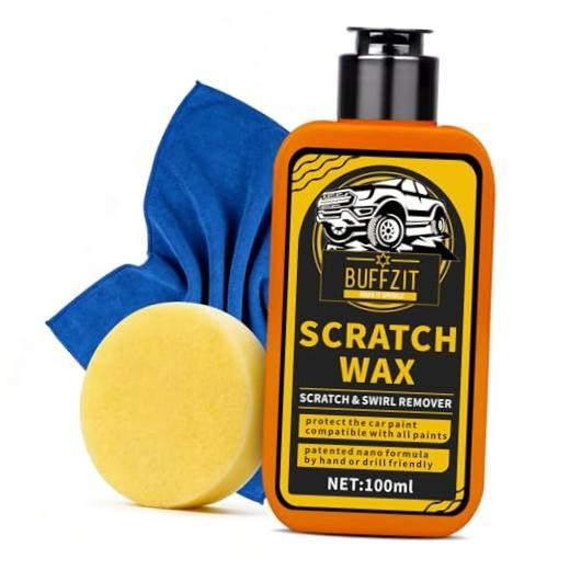 Car Scratch Remover for Vehicles, Scratch Repair Wax, Rubbing & Polishing Black