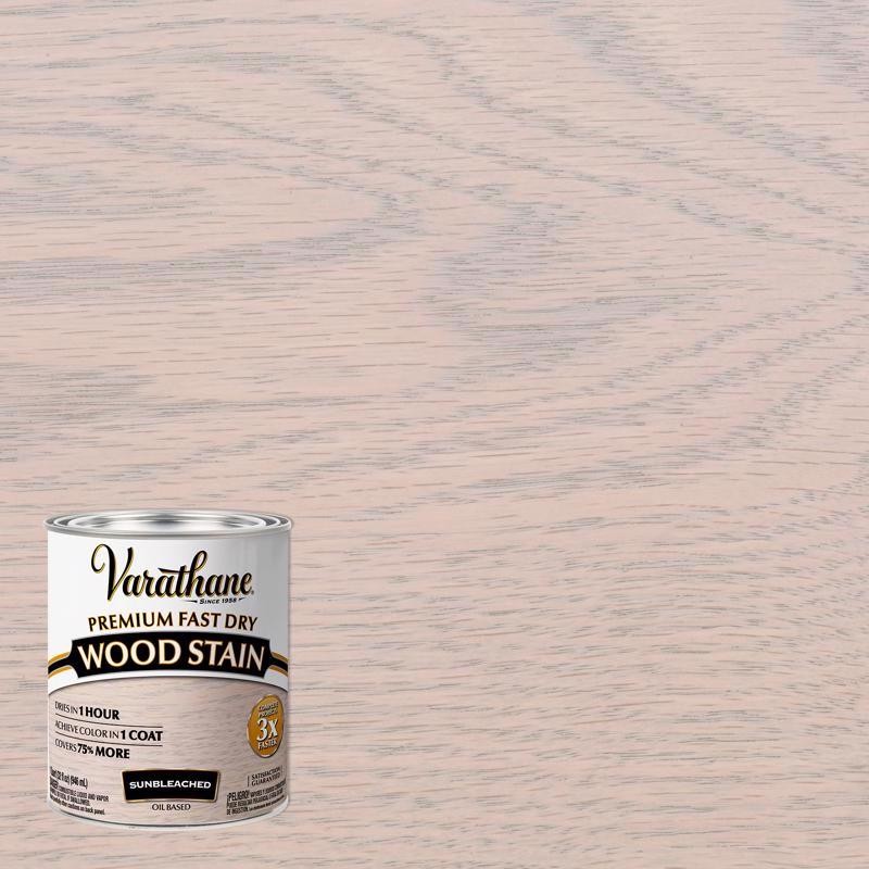 Varathane 262011 Sun Bleached Oil-Based Fast Dry Wood Stain 1 qt. (Pack of 2)