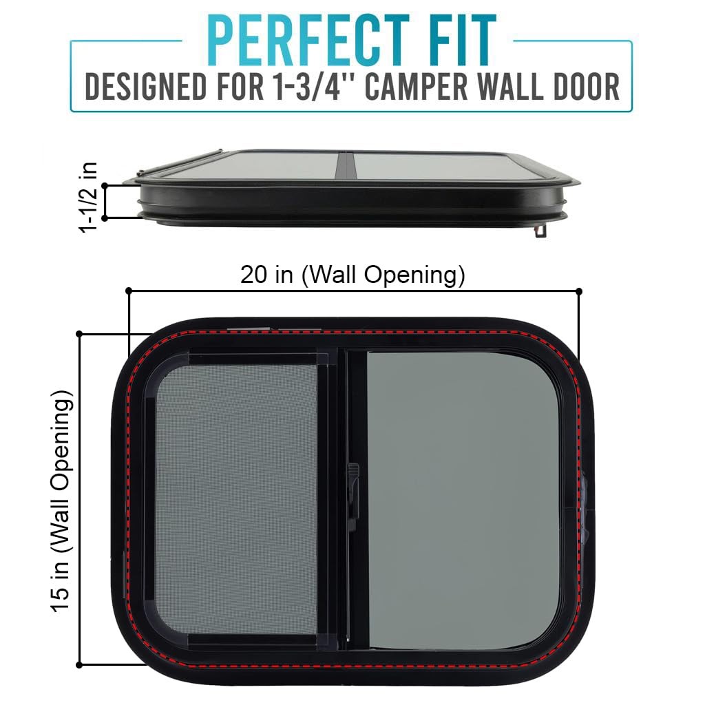 Pro Flex Rv Window Horizontal Slide 20 W X 15 H Thick 5 Mm Tempered
