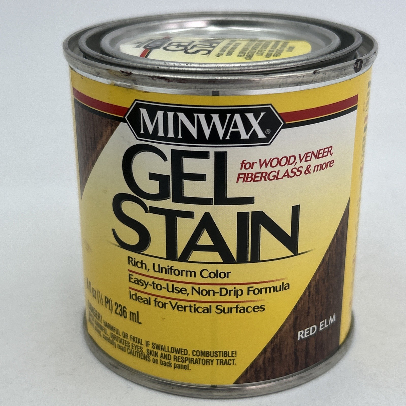 Minwax Interior Wood Gel Stain Red Elm 1/2 pint 8 oz BRAND NEW Discontinued