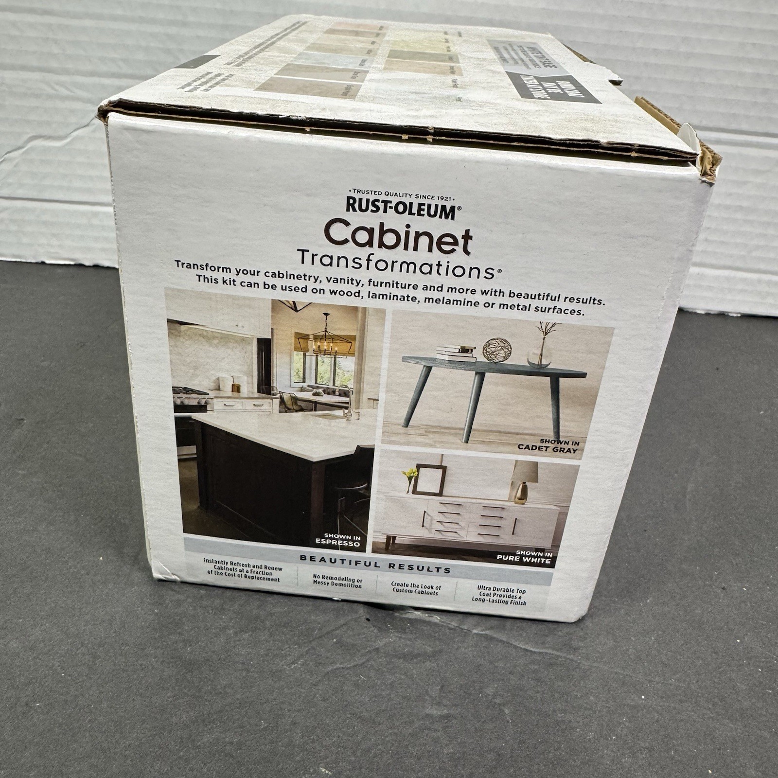 Rust-Oleum Cabinet Transformations Pure White Tint Base Cabinet Refinishing 🔥