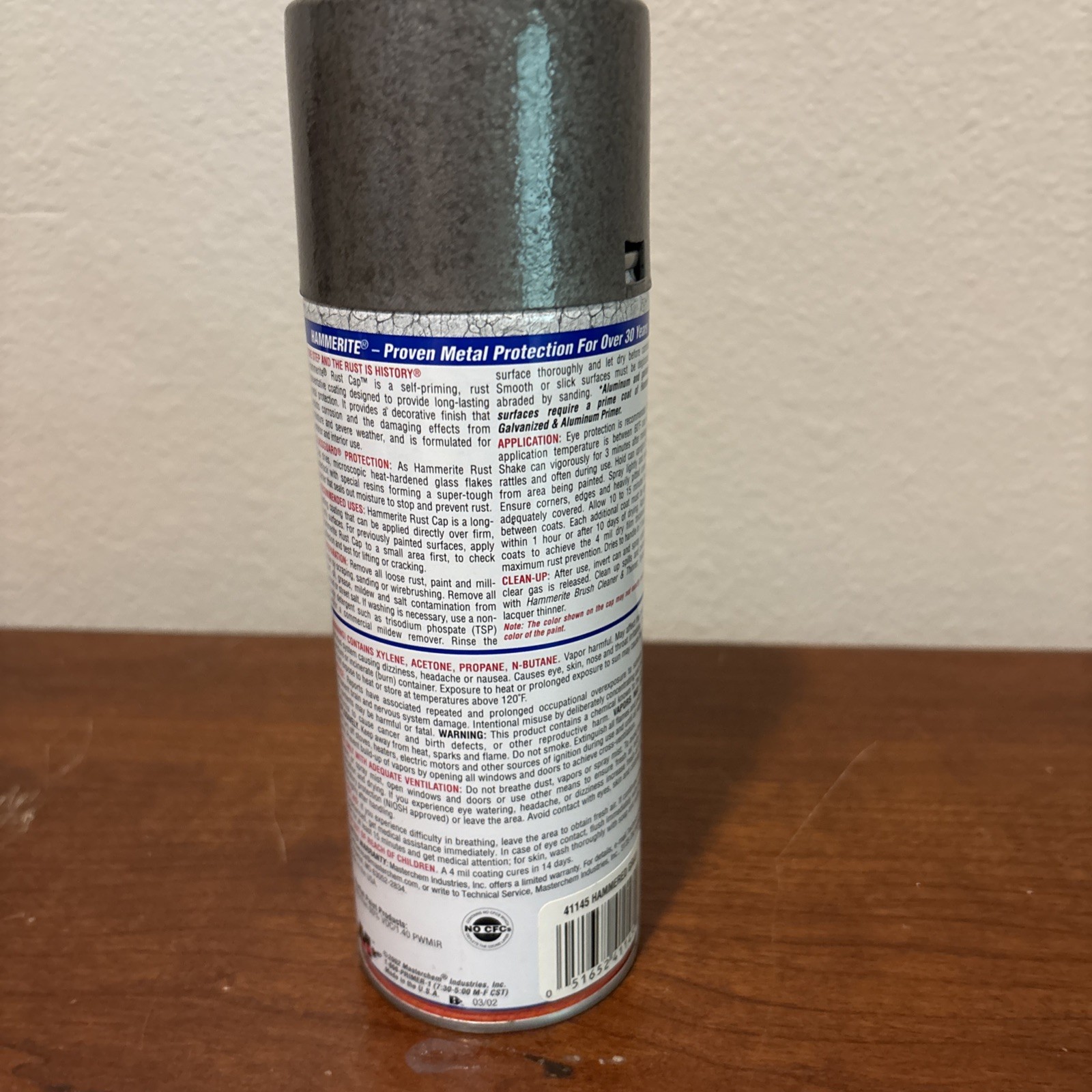 Hammerite Rust Cap Hammered Silver Gray 41145 Spray Paint