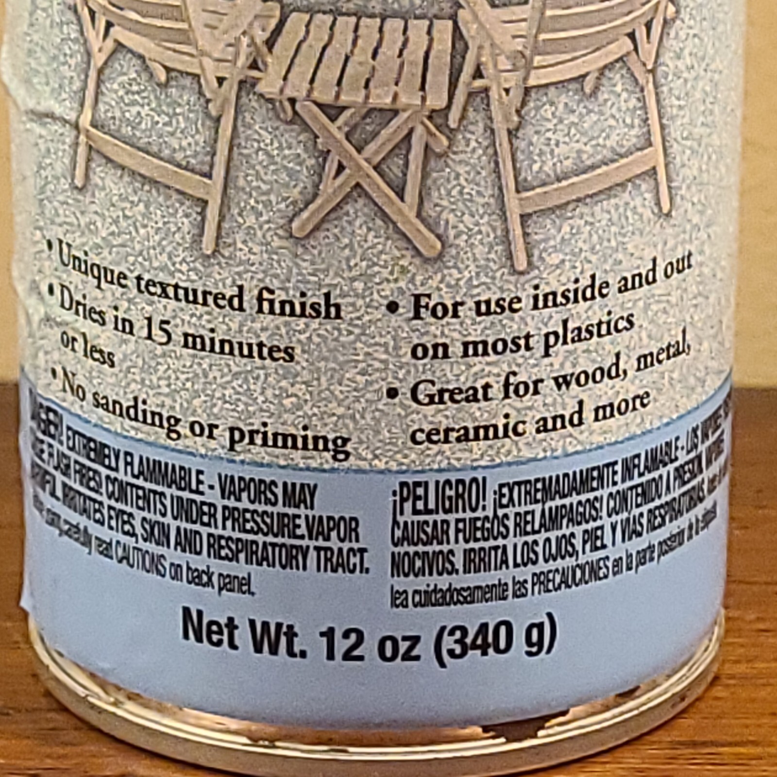 Krylon Fusion for Plastic Aerosol Spray Paint 2524 WHITE SANDS TEXTURED SHIMMER