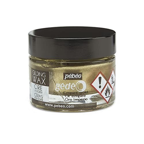 Gilding Wax Metallic Empire Gold Paste 5.6 Ounce Jar for Furniture Wood Plaster