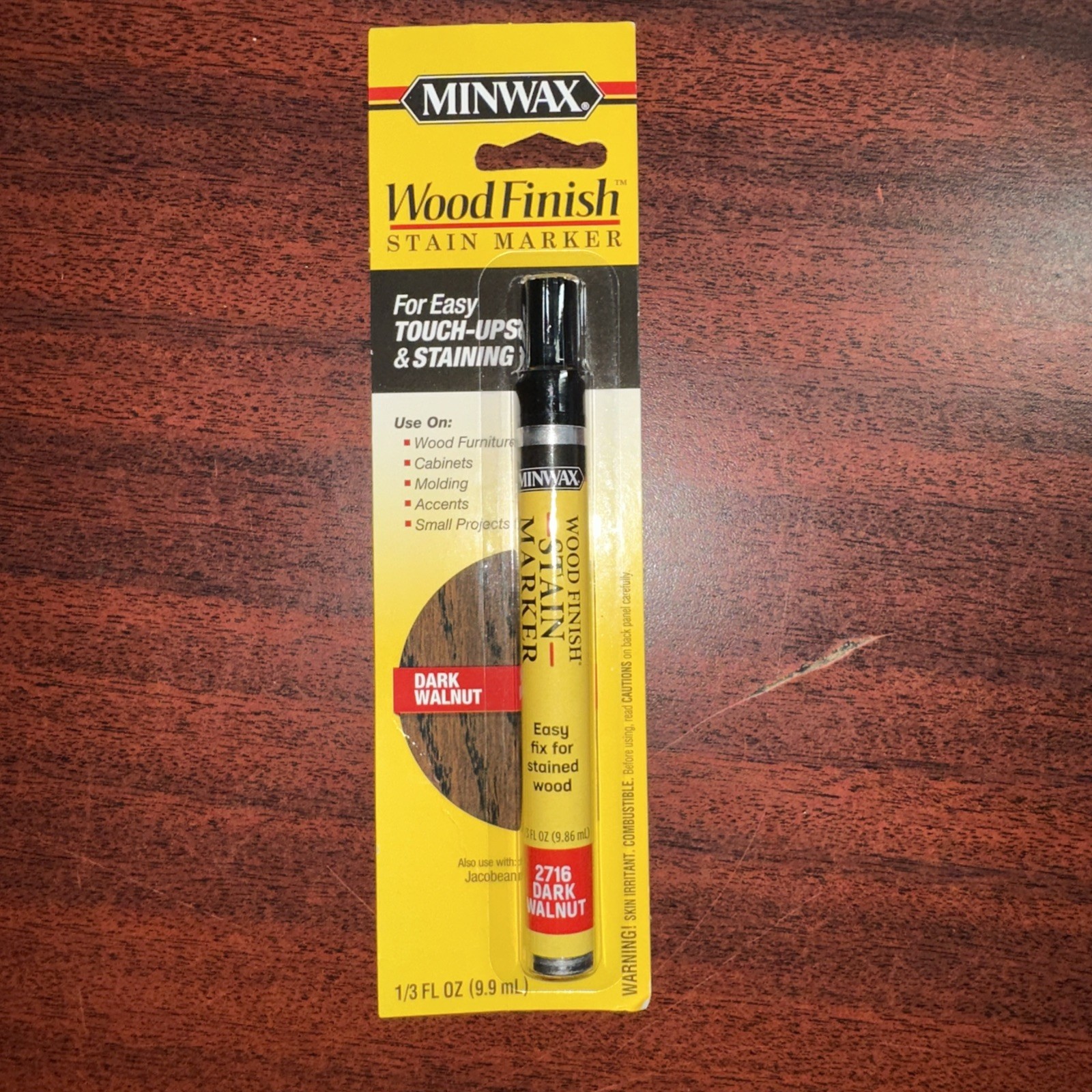 Minwax Wood Finish Stain Marker ☆DARK WALNUT☆ Touch Ups & Staining (1/3 fl. oz)