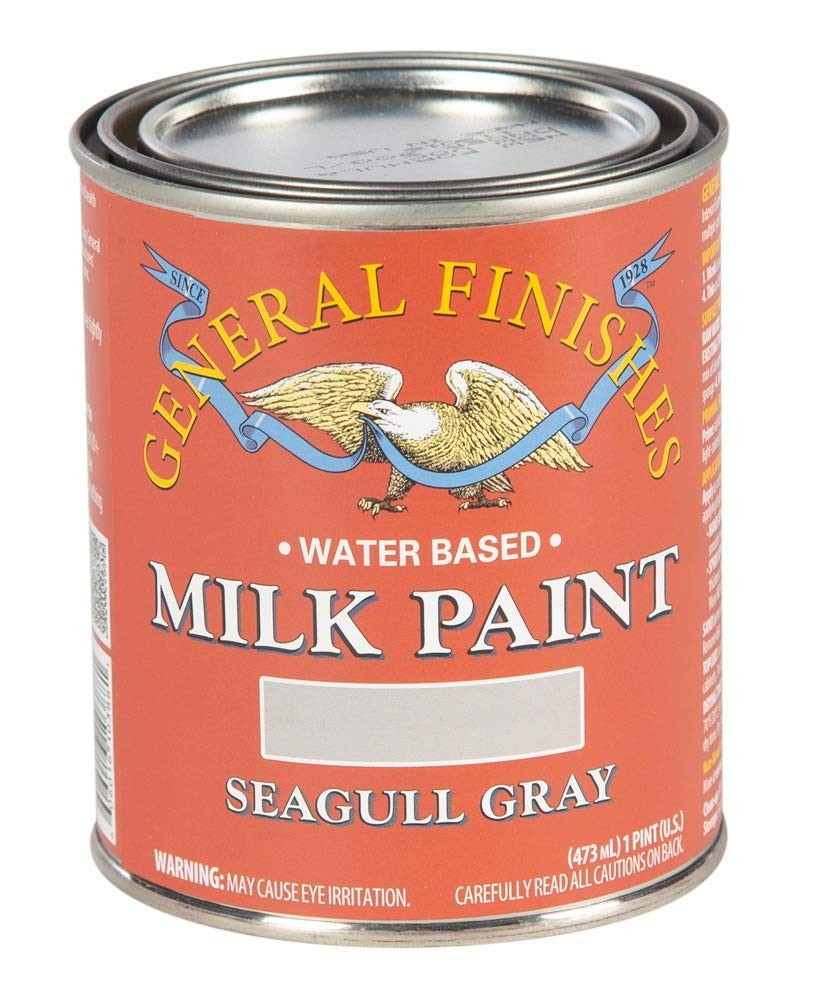General Finishes Water Based Milk Paint, 1 16 Fl Oz (Pack of 1), Seagull Gray