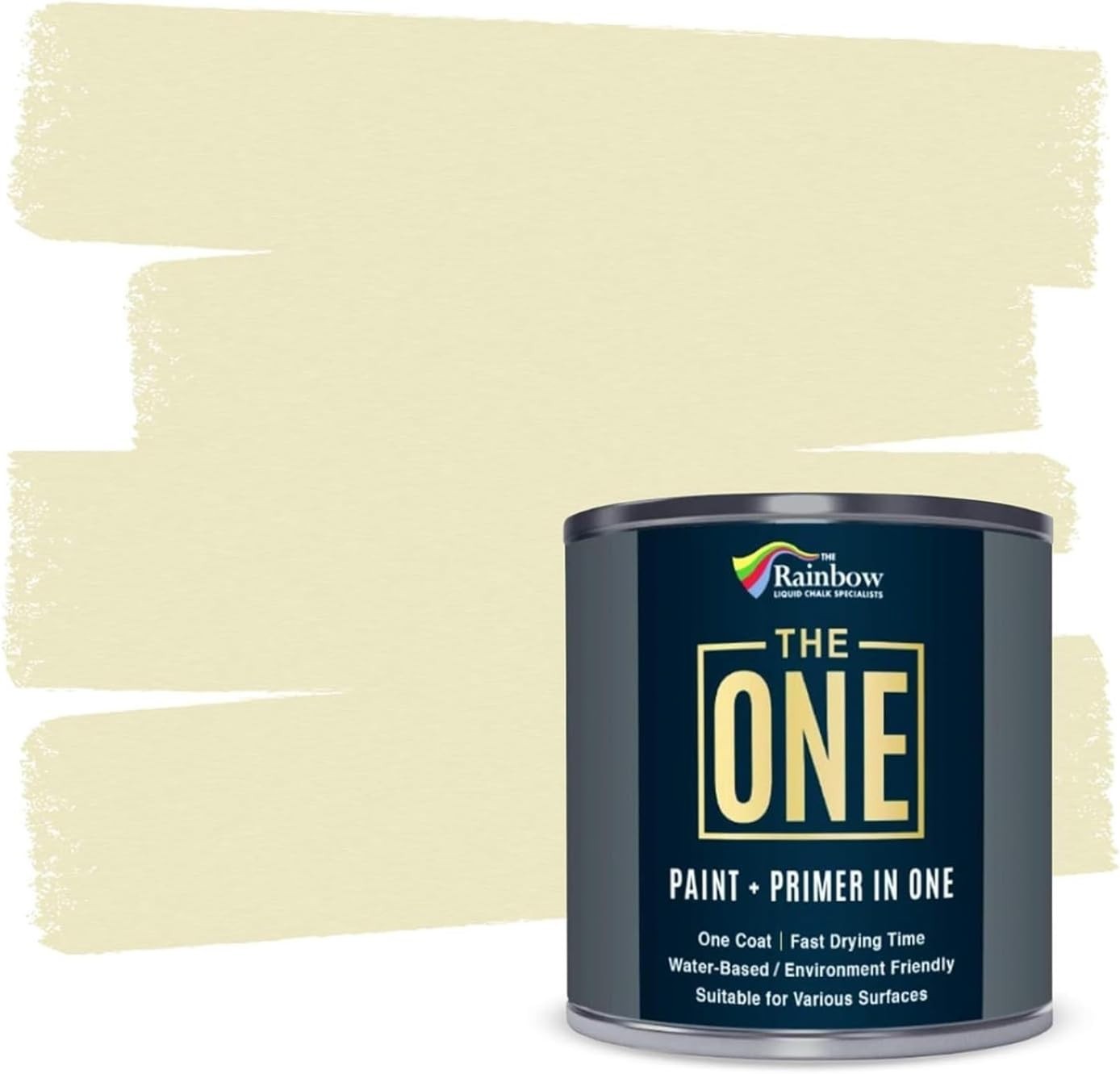 Versatile 8.5 Fl Oz Cream Gloss Paint & Primer – Ideal for Cabinet and Furniture