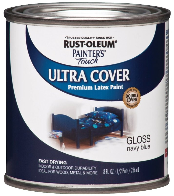 Rust-Oleum 1922730 Enamel Paint, Half Pint, Gloss Navy Blue