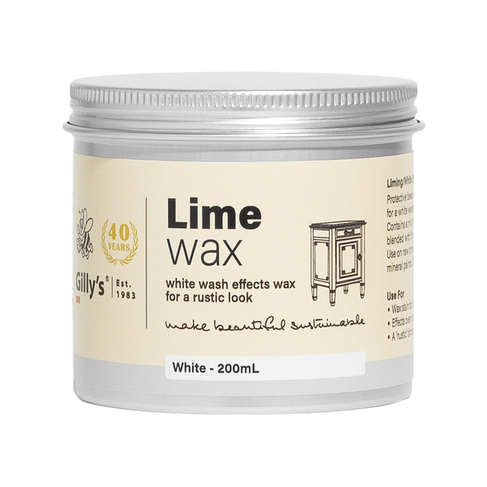 Gilly’s 200ml Lime Wax – White Effect Wax