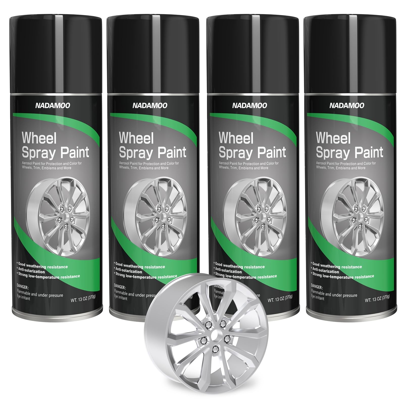 Aluminum Wheel Spray Paint Semi-gloss Aerosol Car Rim Paint for Recolor and P…