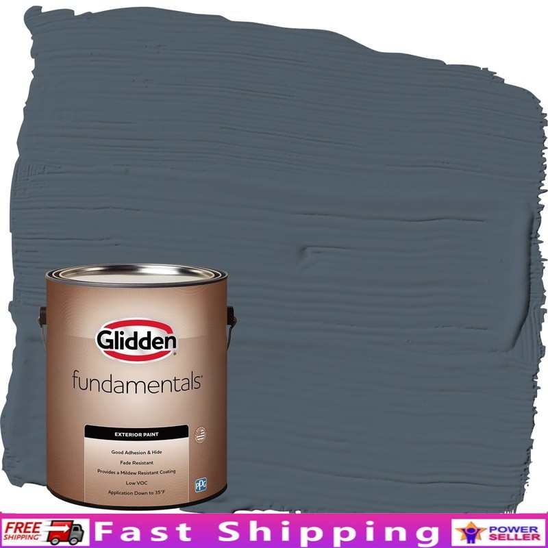 Low VOC Exterior Paint Mildew Resistant Fast Drying Multi-Surface Use 400 sq ft