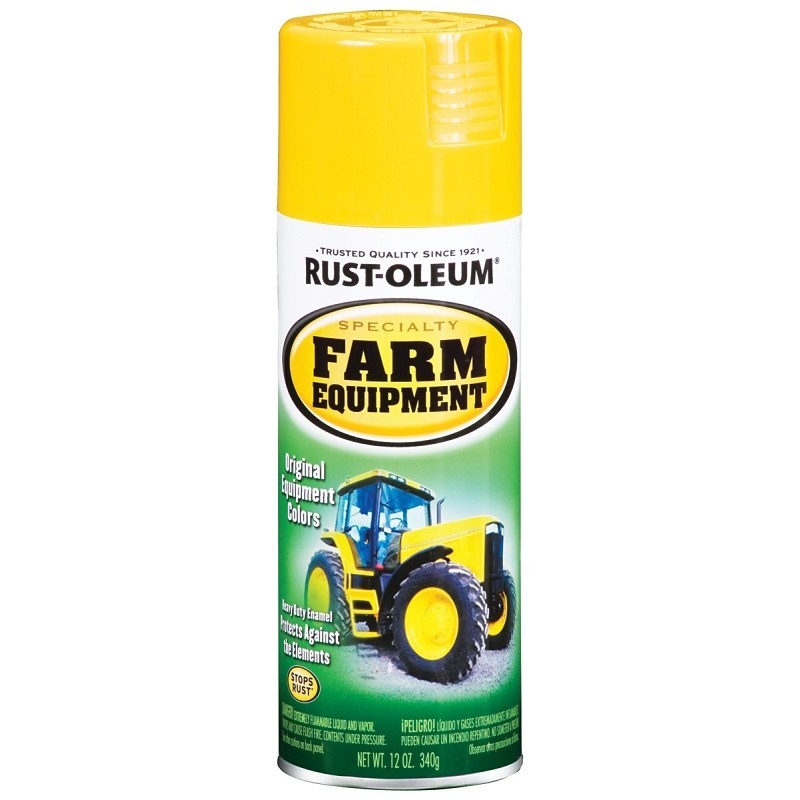 Rust-Oleum 280129 Farm Equipment Spray , Gloss, JD Yellow, 12 oz, Can