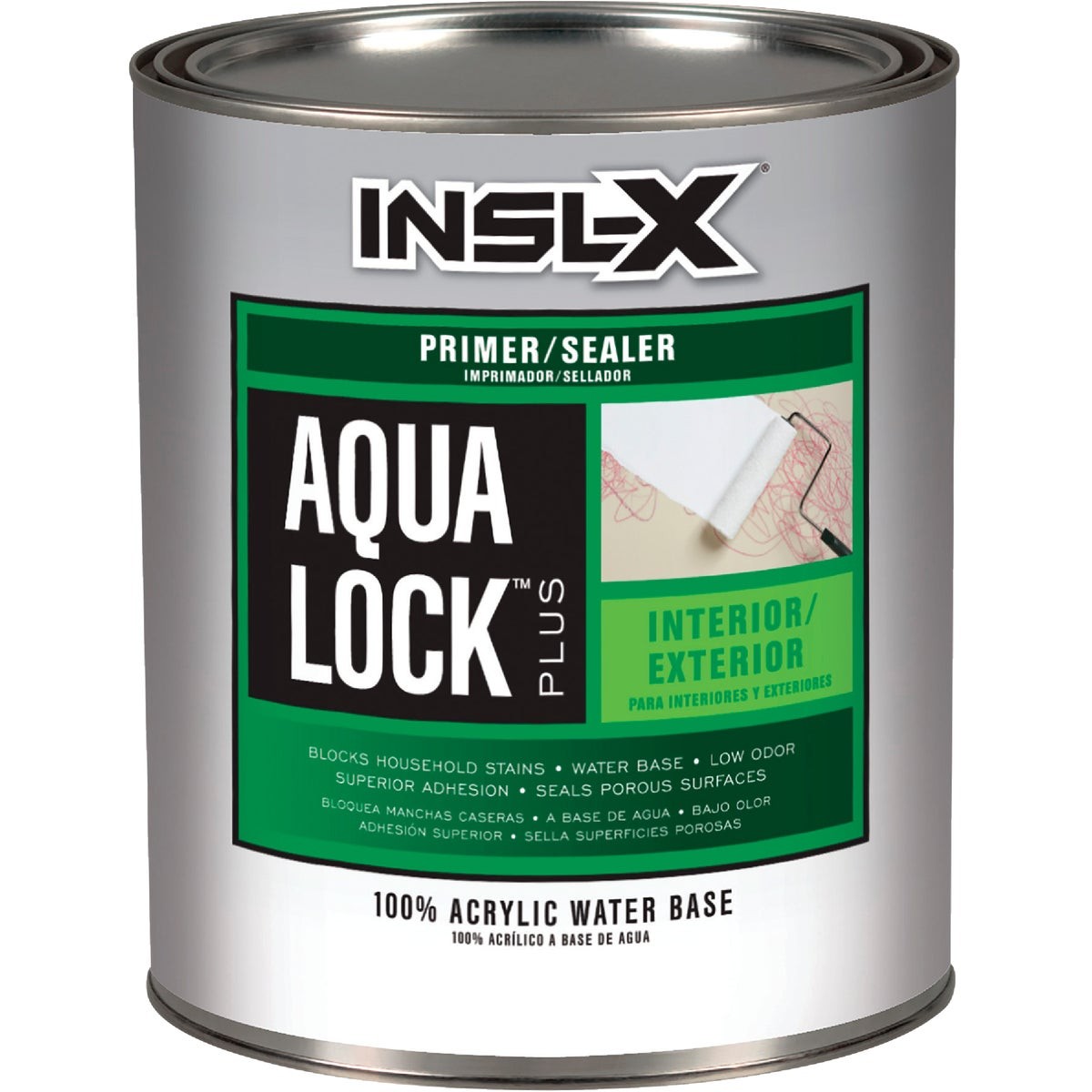 Insl-X Aqua Lock Plus 1 Qt. White Acrylic Interior/Exterior Primer Sealer INSL-X