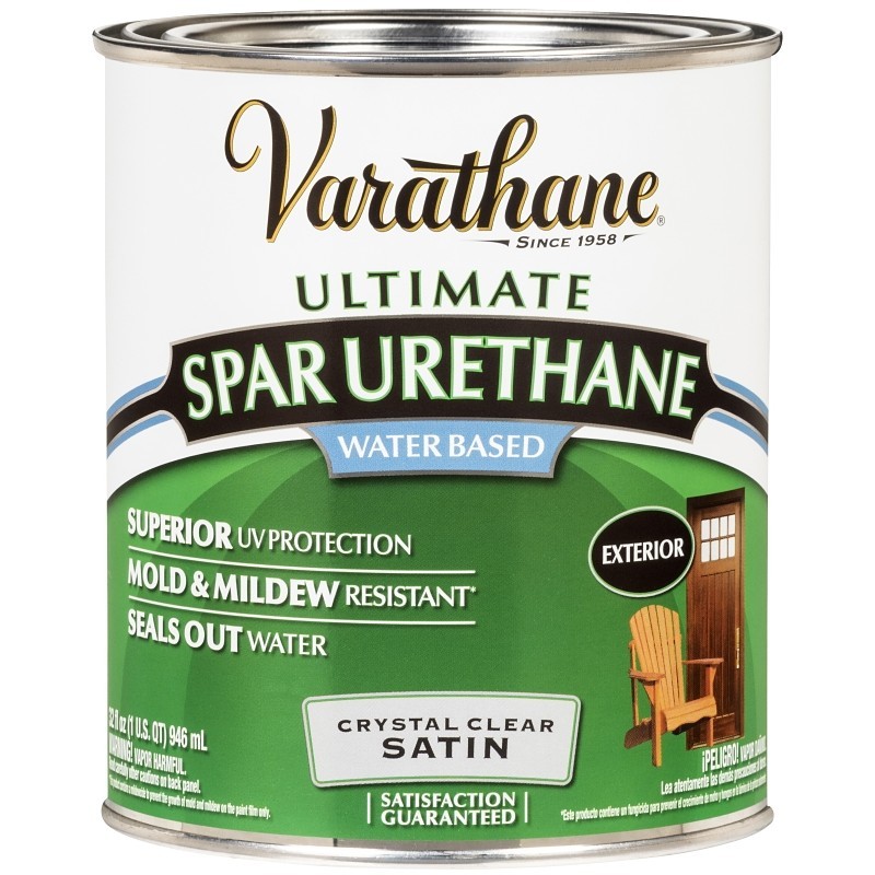 Rust-Oleum 250241H Urethane Paint, Liquid, Crystal Clear, 1 qt, Can