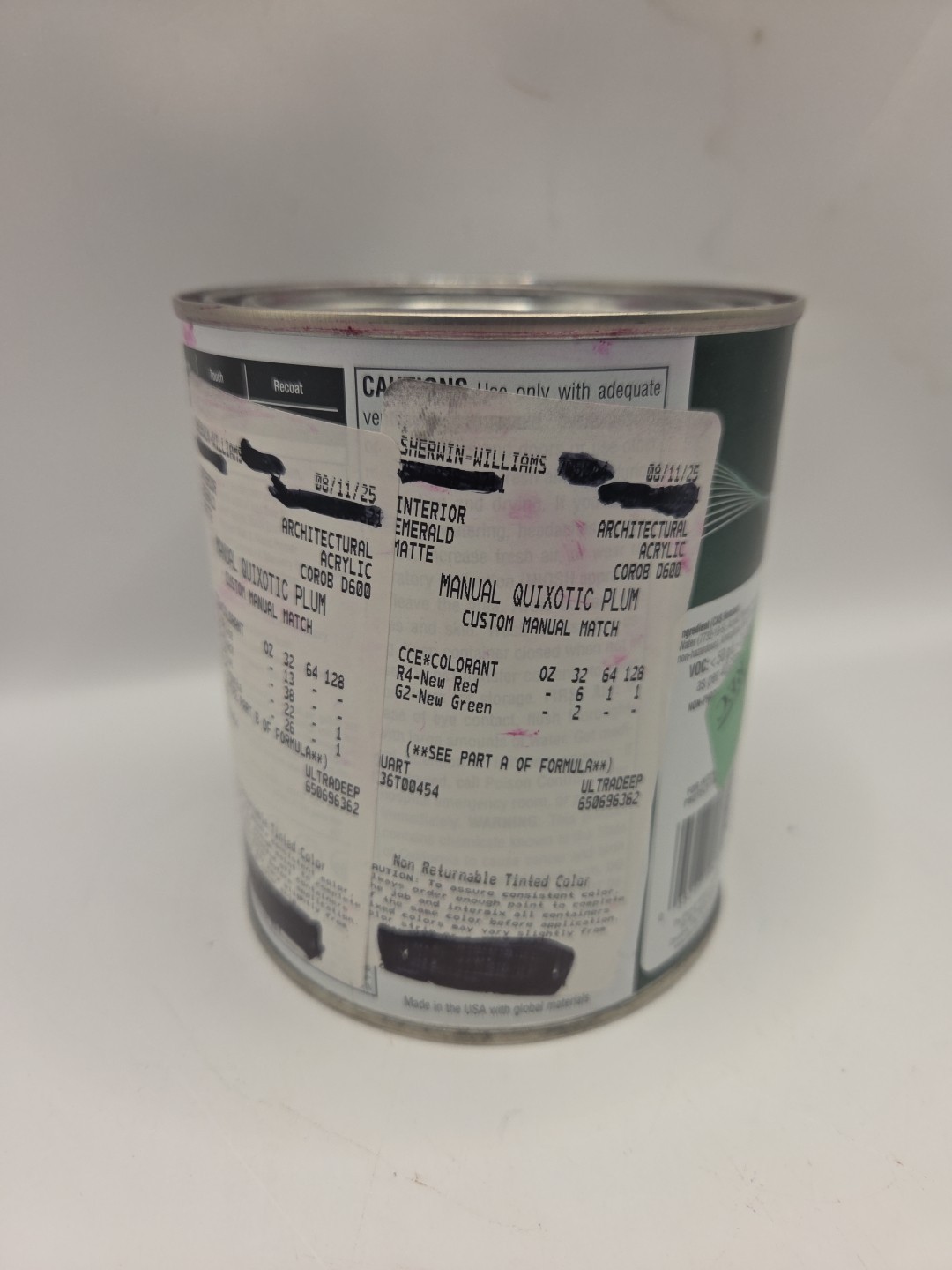 1 Qt Sherwin Williams Emerald Interior Matte Color 6265 Quixotic Plum