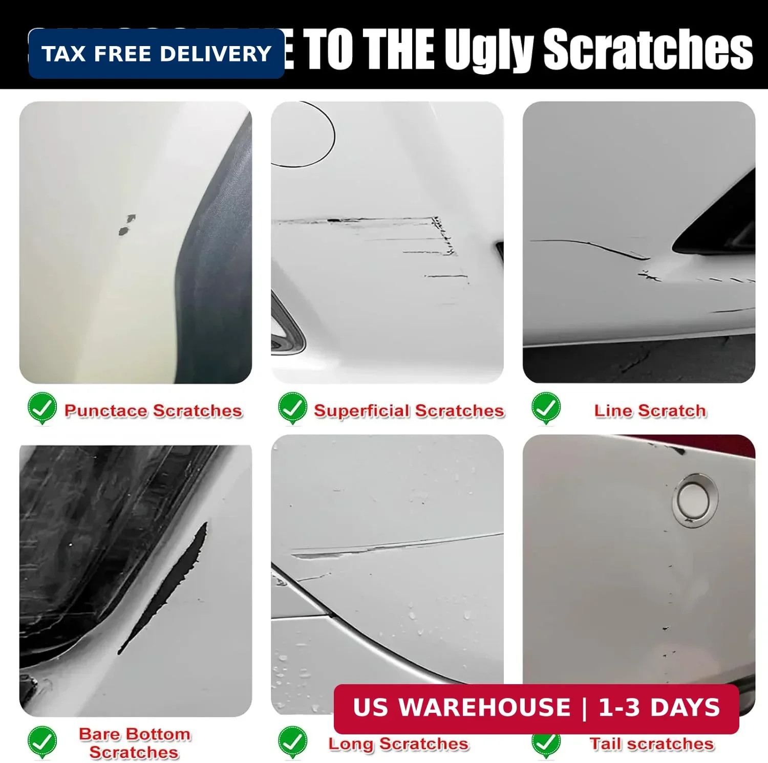 Car Touch Up Paint(Steel Graphite(P7V)) for Hyundai, Car Paint Scratch Repair Ki