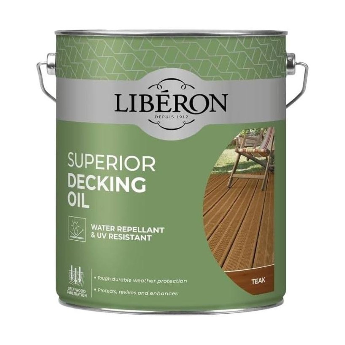 Liberon Superior Decking Oil Teak 2.5L – UV-Resistant Exterior Timber Protection