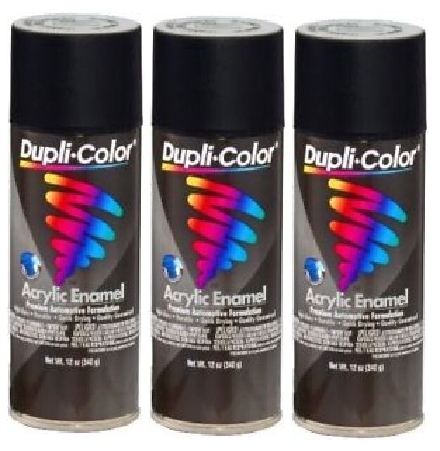 Dupli-Color DA1603 Semi-Gloss Black General Purpose Acrylic Enamel (3 Pack)