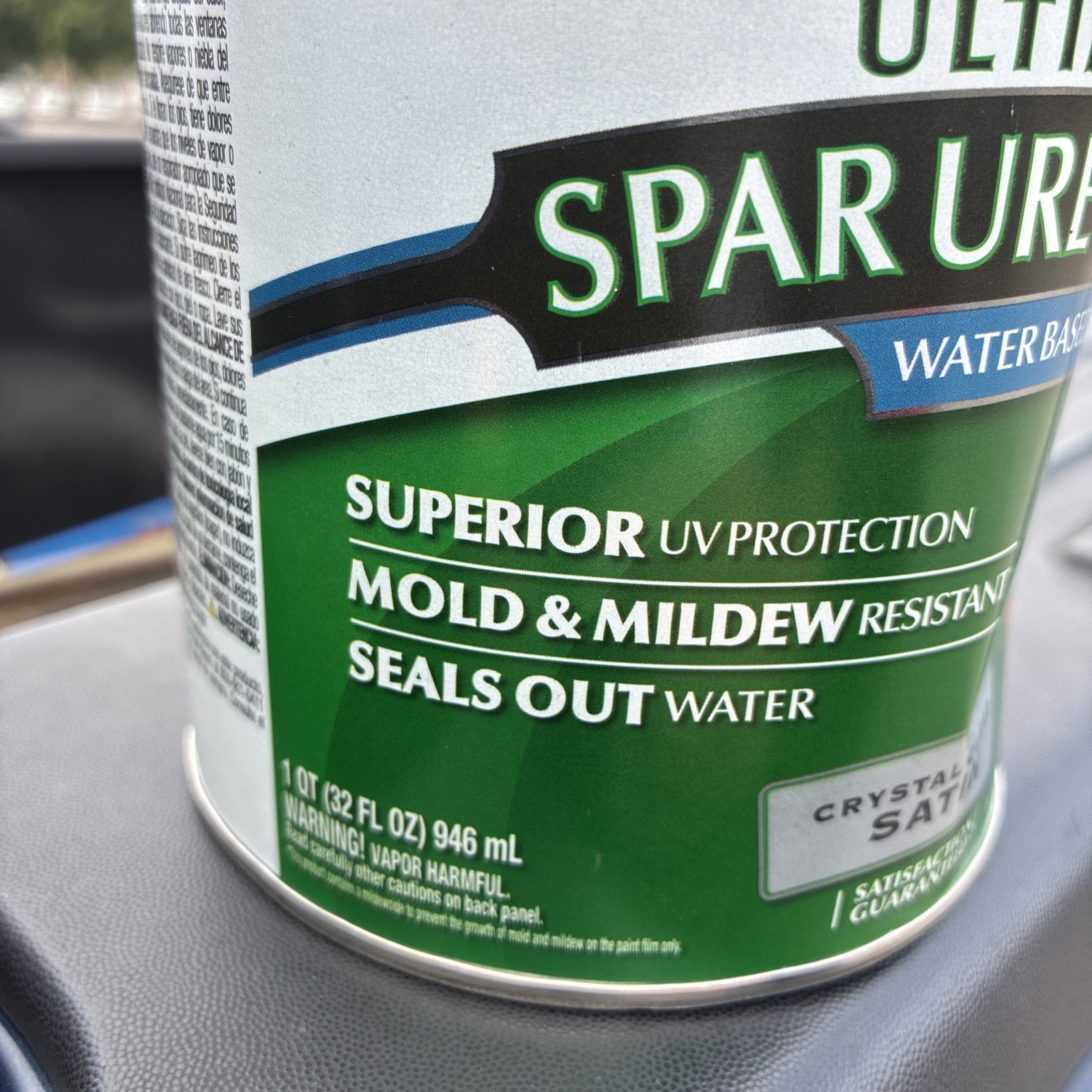 Varathane Satin Clear Water Based Exterior Spar Urethane, 1 Qt. 250241H