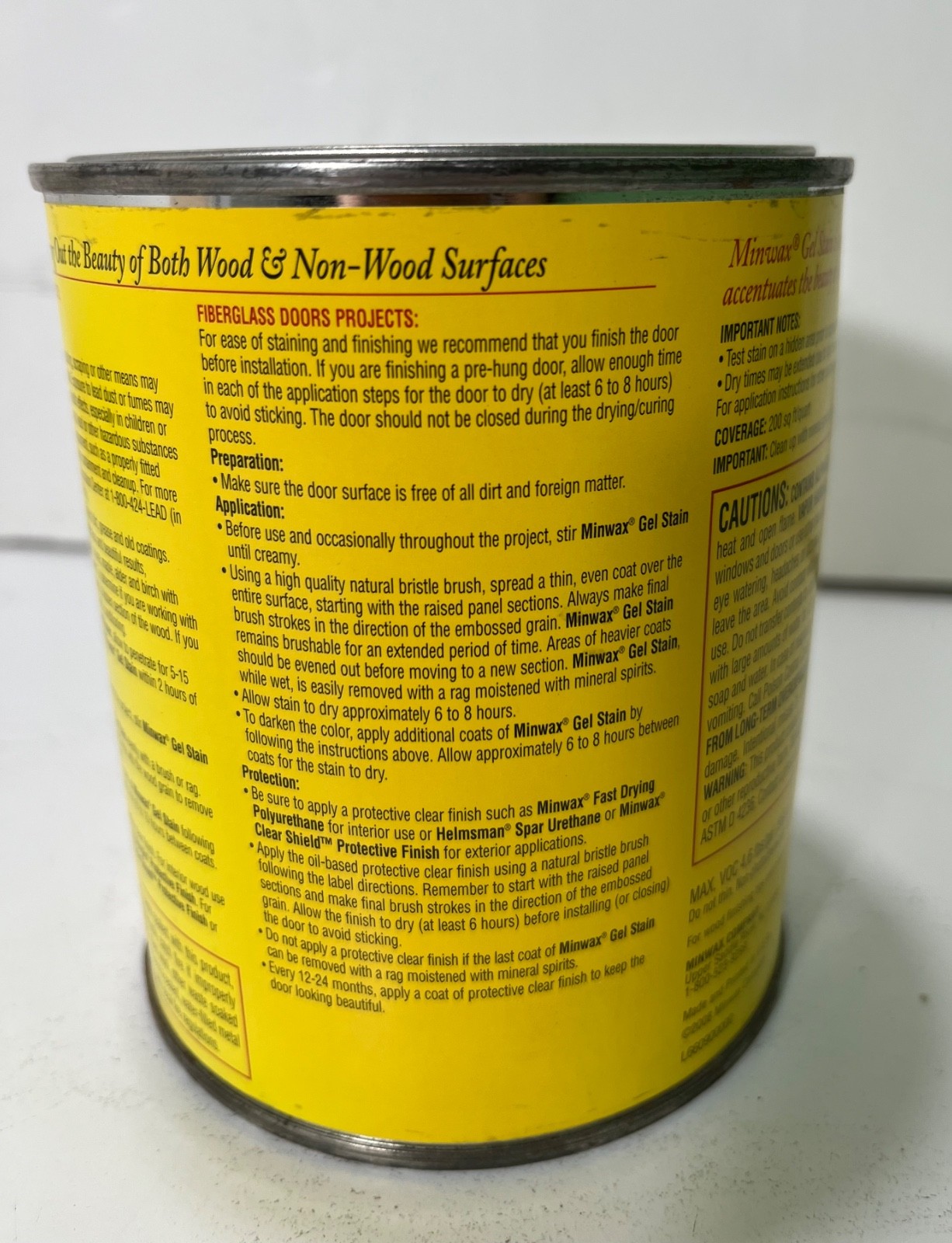 Discontinued Minwax Interior Wood Gel Stain RED ELM 609 – 1 Qt – Dented – NEW