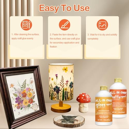 Crafts Sealer Gloss Finish, 200ml All Purpose Craft Glue, Varnish, and A1 Gloss
