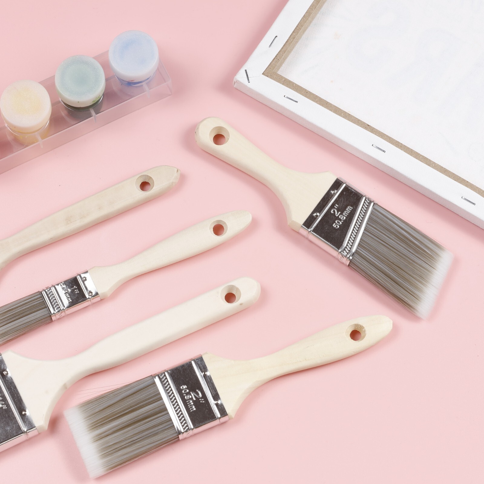 Incraftables Chalk Paint Brush Set 5pc, Specialty Brushes for Furniture Paint