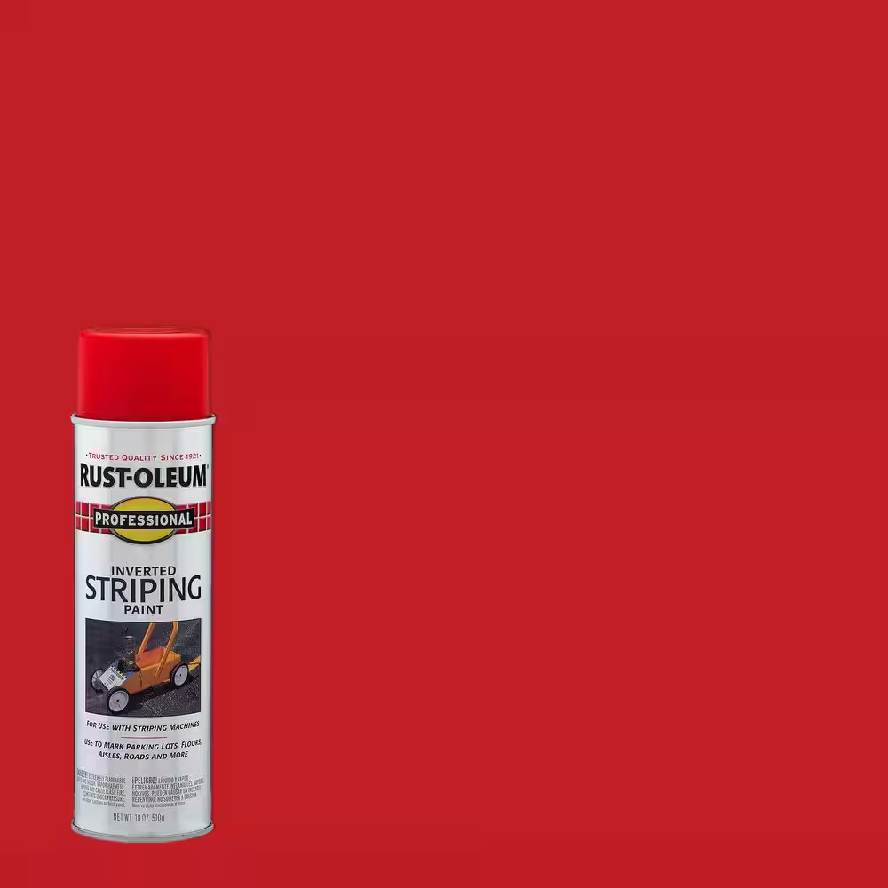 18 Ounce Flat Red Exterior Inverted Striping Spray Paint (6-Pack)