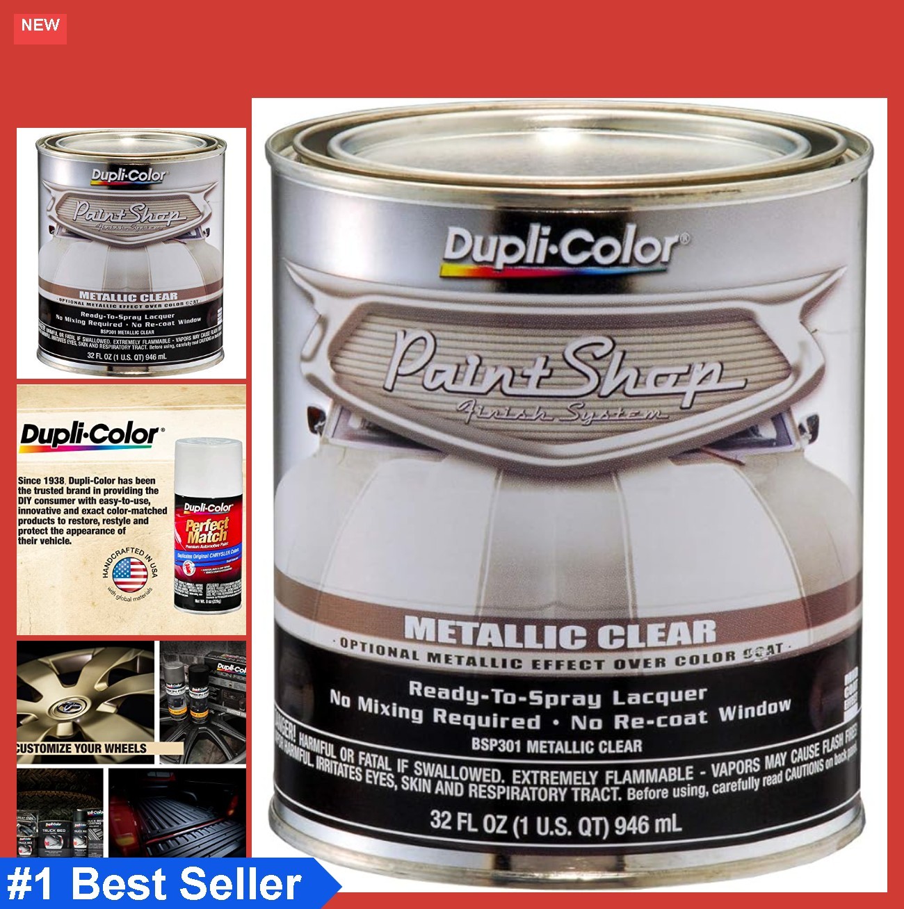 Paint Shop Finish System: 1 Quart Gloss Clear Coat – Easy, Fast-Drying Solution