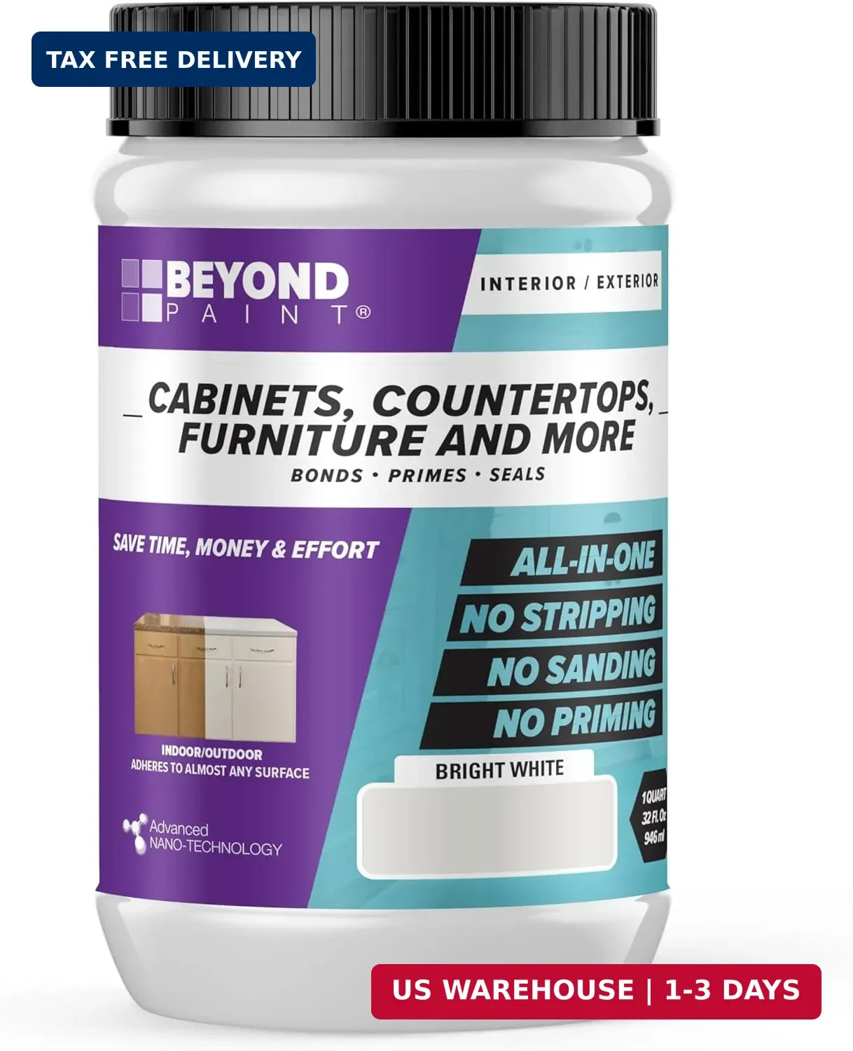 BEYOND PAINT – Furniture, Cabinets and More All-in-One Refinishing Paint -Quart