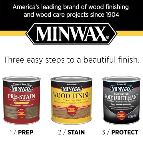 Minwax 63005444 Fast Drying Polyurethane Clear Finish, quart, Semi-Gloss
