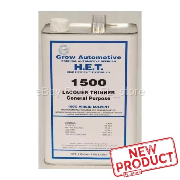 GROW AUTOMOTIVE MULTI-PURPOSE LACQUER THINNER PRIMER CLEANING 1 GALLON REFINISH