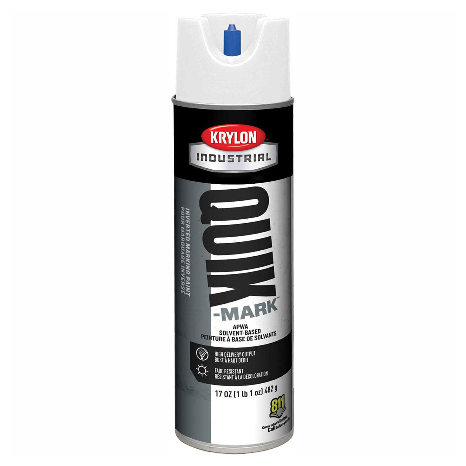 Krylon Industrial Quik-Mark Sb Inverted Marking Paint Apwa Utility White Lot of
